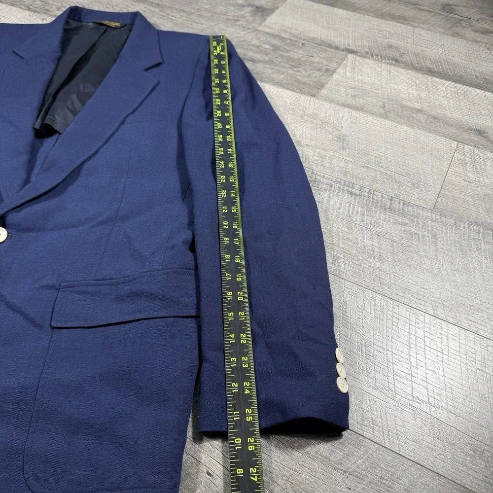 Vintage 70s Men's Hopsack knit blazer jacket sport suit Coat Made In USA Size 44
